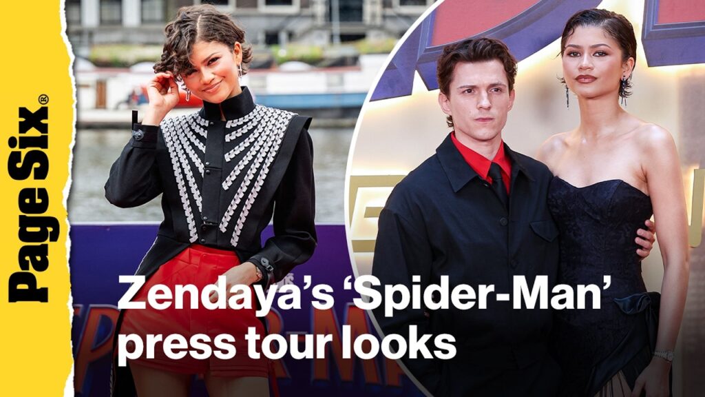 Zendaya's 'Spider-Man: Brand New Day' press tour looks are black, white and red all over
