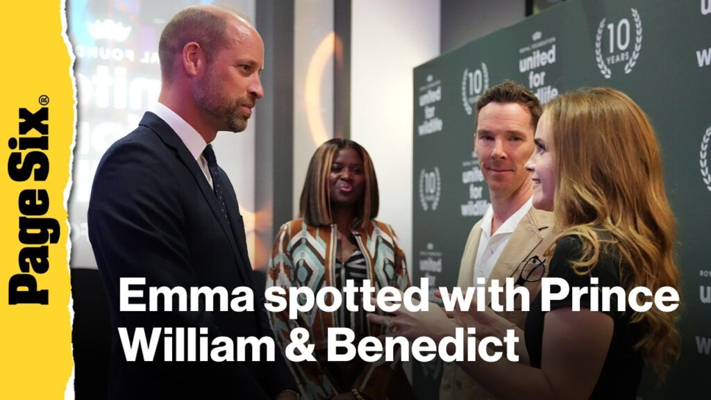 Emma Watson makes rare appearance alongside Prince William and Benedict Cumberbatch
