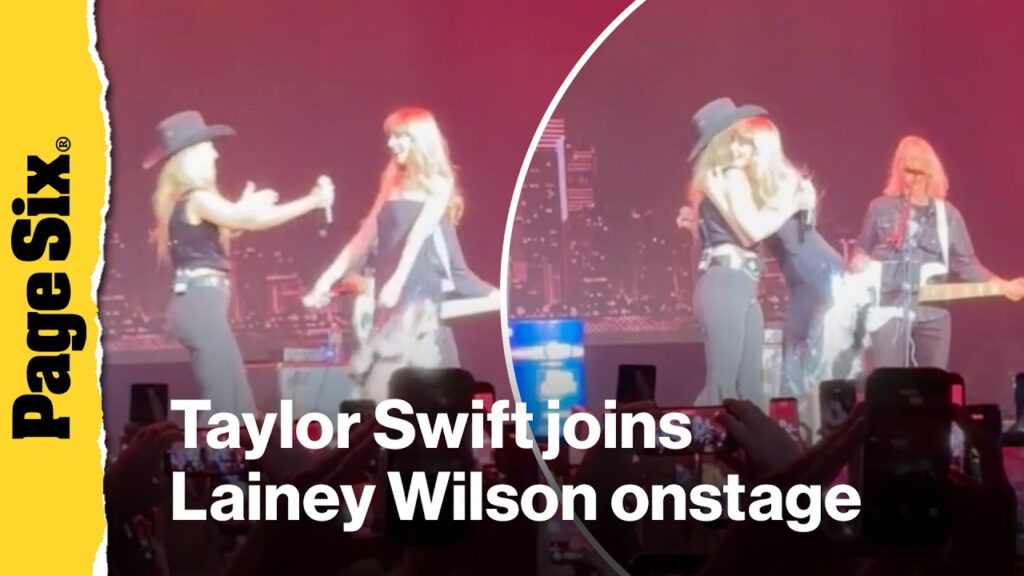 Taylor Swift makes surprise appearance during Lainey Wilson set at Tight Ends & Friends concert