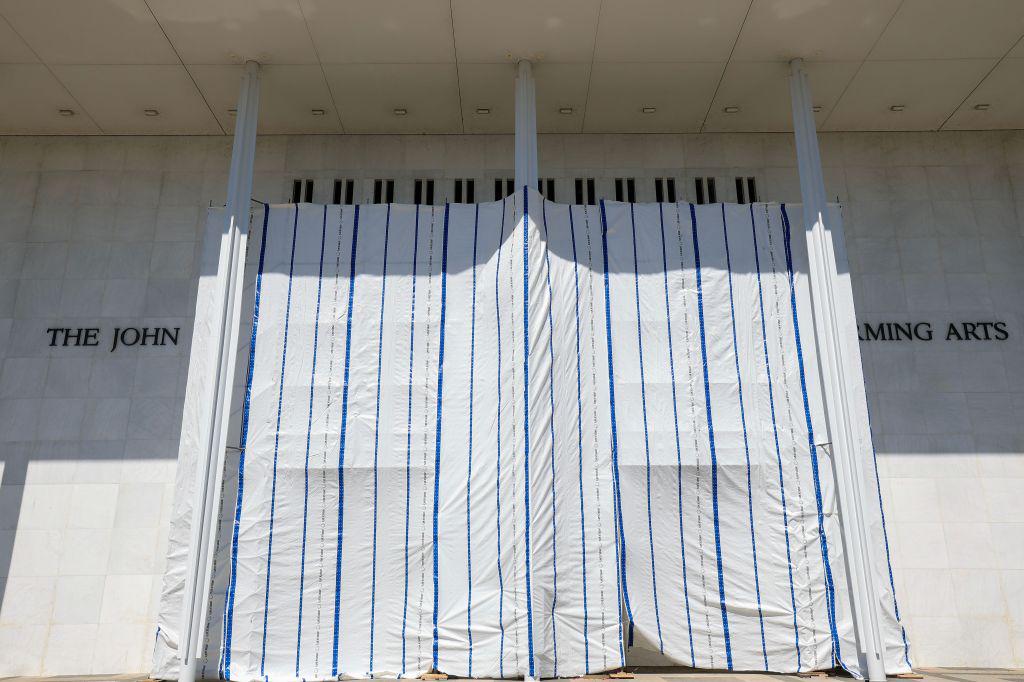 Judge Wants Update On “Purpose And Status” Of Tarp That Conceals Kennedy Center Facade After Donald Trump’s Name Was Removed