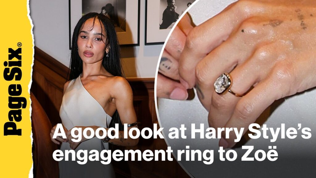 A close look at Zoë Kravitz's engagement ring from Harry Styles, worth over half a million dollars