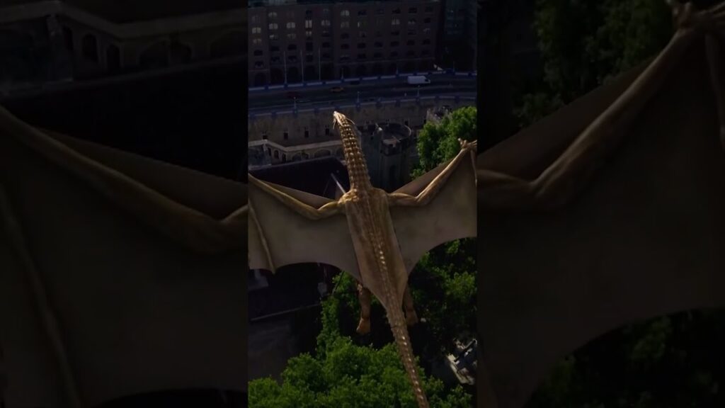 Giant dragon soars over Tower of London for House of the Dragon season 3 launch #shorts