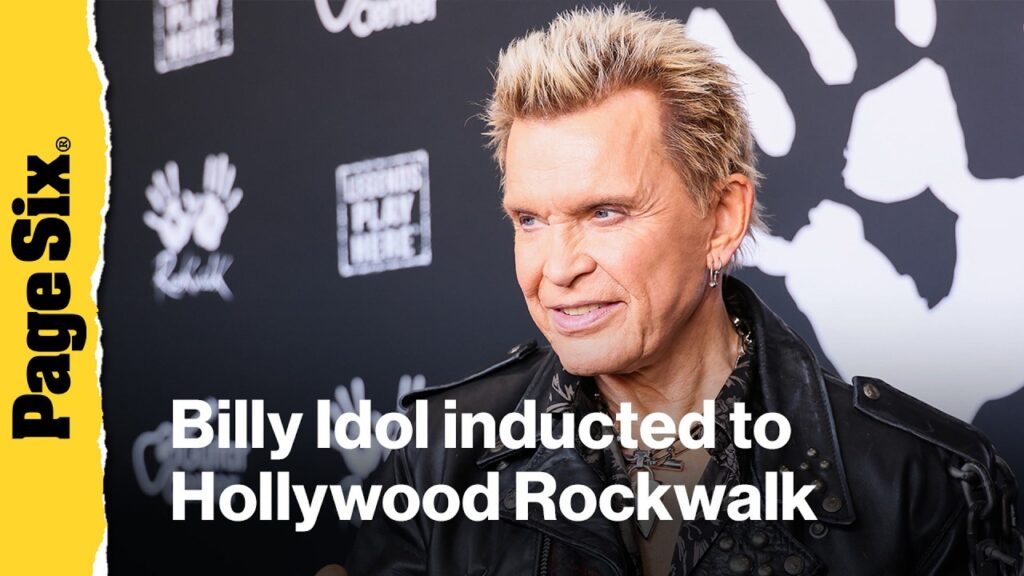 Billy Idol inducted to Hollywood Rockwalk