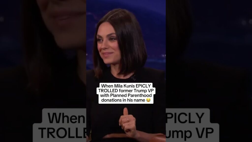Mila Kunis TROLLED former Trump VP #milakunis #trump #democrats