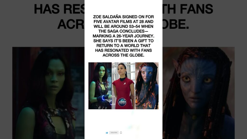 Zoe Saldaña's 26-Year Avatar Journey – A Gift That Changed Everything 🎬 #zoe saldana #avatar