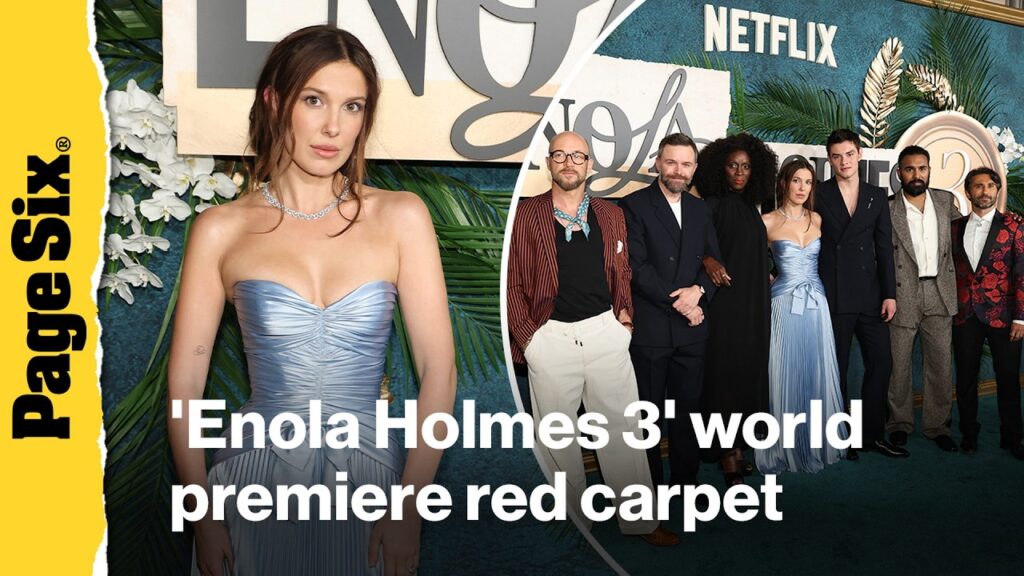 Millie Bobby Brown, Noah Schnapp, Jake Bongiovi and more attend 'Enola Holmes 3' world premiere