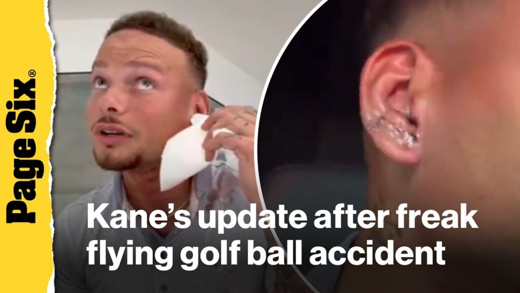 Country star Kane Brown 'just glad I'm here' after suffering freak 150 mph flying golf ball accident