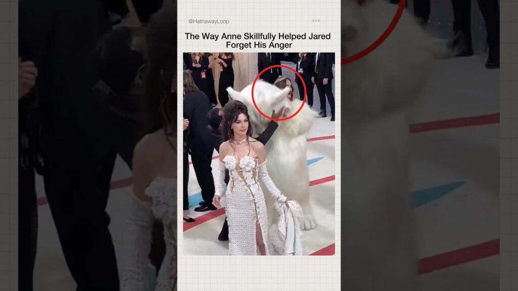 The Way Anne Hathaway Skillfully Helped Jared Leto Forget His Anger 😭 #annehathaway #jaredleto