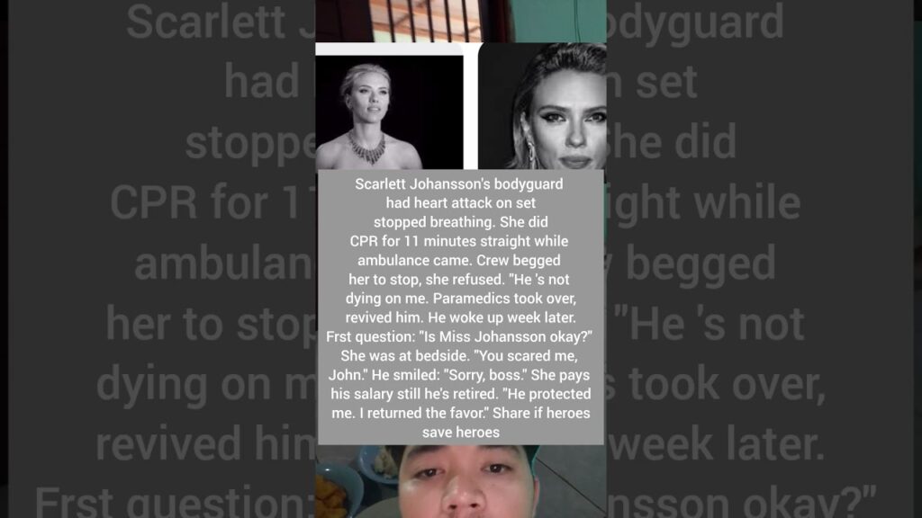 Scarlett Johansson Saves Her Bodyguard's Life in Dramatic 11-Minute CPR #trending #viral