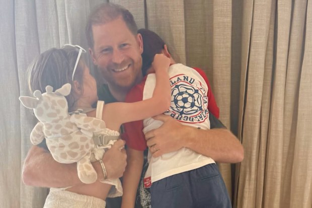 Prince Harry, the Duke of Sussex, with Prince Archie and Princess Lilibet for Father's Day in the UK/US on June 21, 2026.
