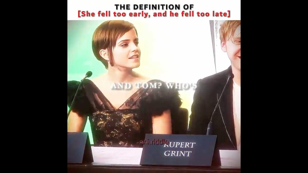 Emma's so respectful, I love her 😭❤ | #emmawatson #tomfelton #feltson #harrypotter