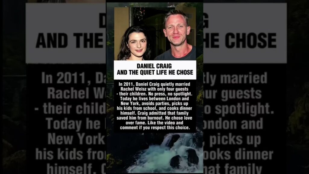 DANIEL CRAIG AND THE QUIET LIFE HECHOSE.Rachel Weisz#celebrity#story#hollywood#news