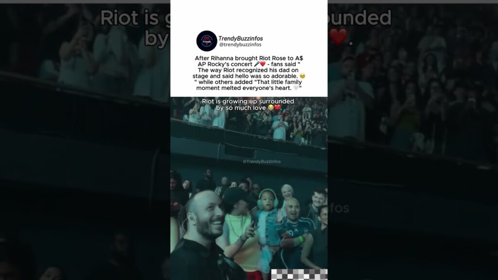 Rihanna’s son riot recognized his dad on stage and said hello to him #rihanna