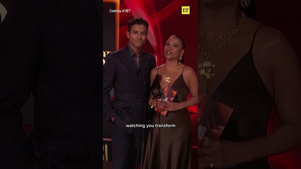 Jaafar Jackson and Nia Long are "truly so humbled" by the support for 'Michael.' #BETAwards