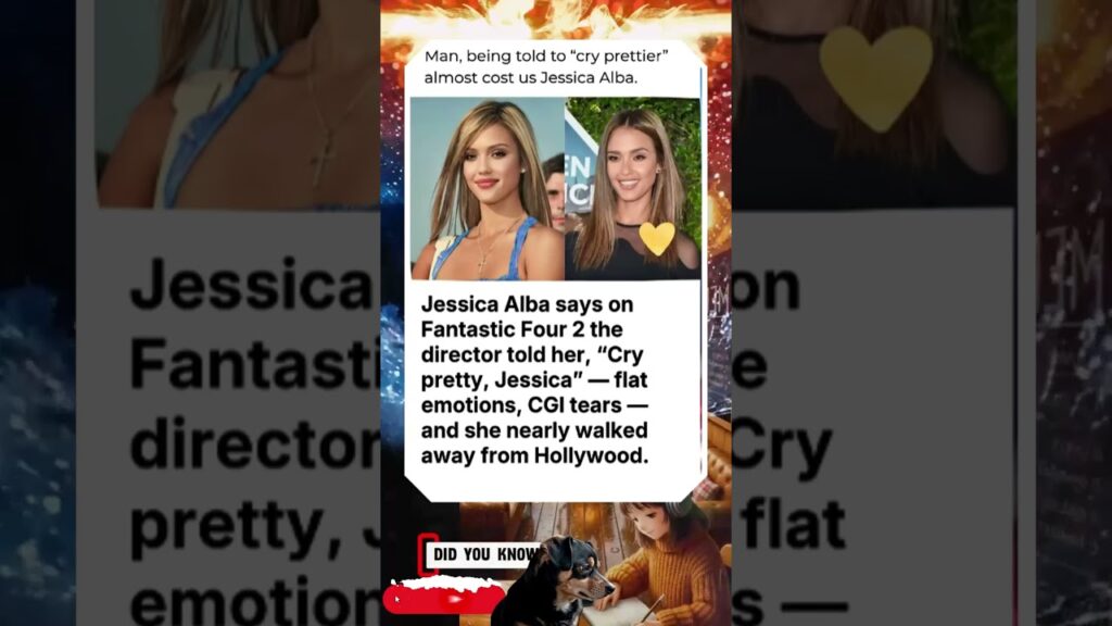 Did Jessica Alba Nearly Quit After a “Cry Pretty” Demand?