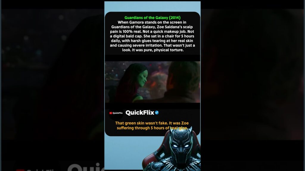 Zoe Saldana Suffered Severe Scalp Irritation Playing Gamora!! 😱😭#mcu #marvel #avengers