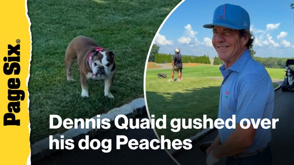 Dennis Quaid accompanied by his dog Peaches at the ‘Big Daddy’ Celebrity Golf Classic Dennis Quaid accompanied by his dog Peaches at the 'Big Daddy' Celebrity Golf Classic