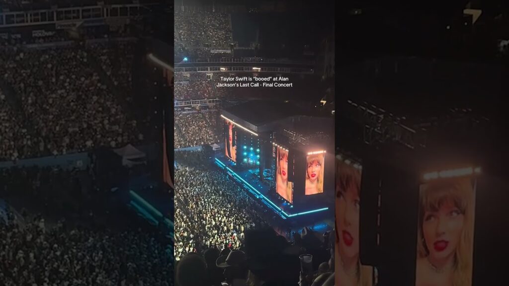 Taylor Swift receives boos and cheers while paying tribute to Alan Jackson #shorts