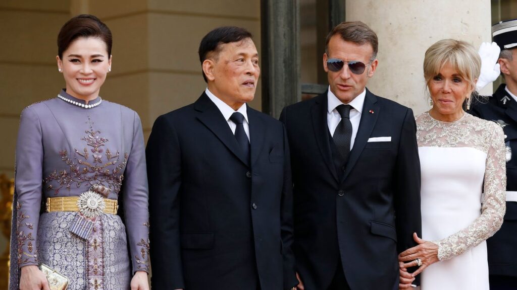 Queen Suthida makes a statement in a spectacular diamond necklace at Paris state dinner Queen Suthida makes a statement in a spectacular diamond necklace at Paris state dinner