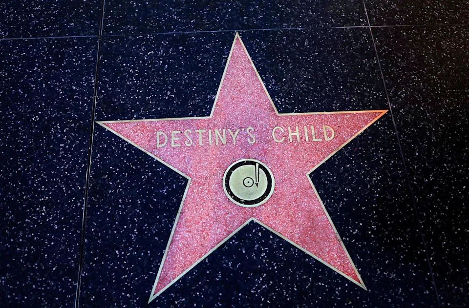 Hollywood Walk of Fame star for Destiny's Child, featuring a record icon in the center of the star