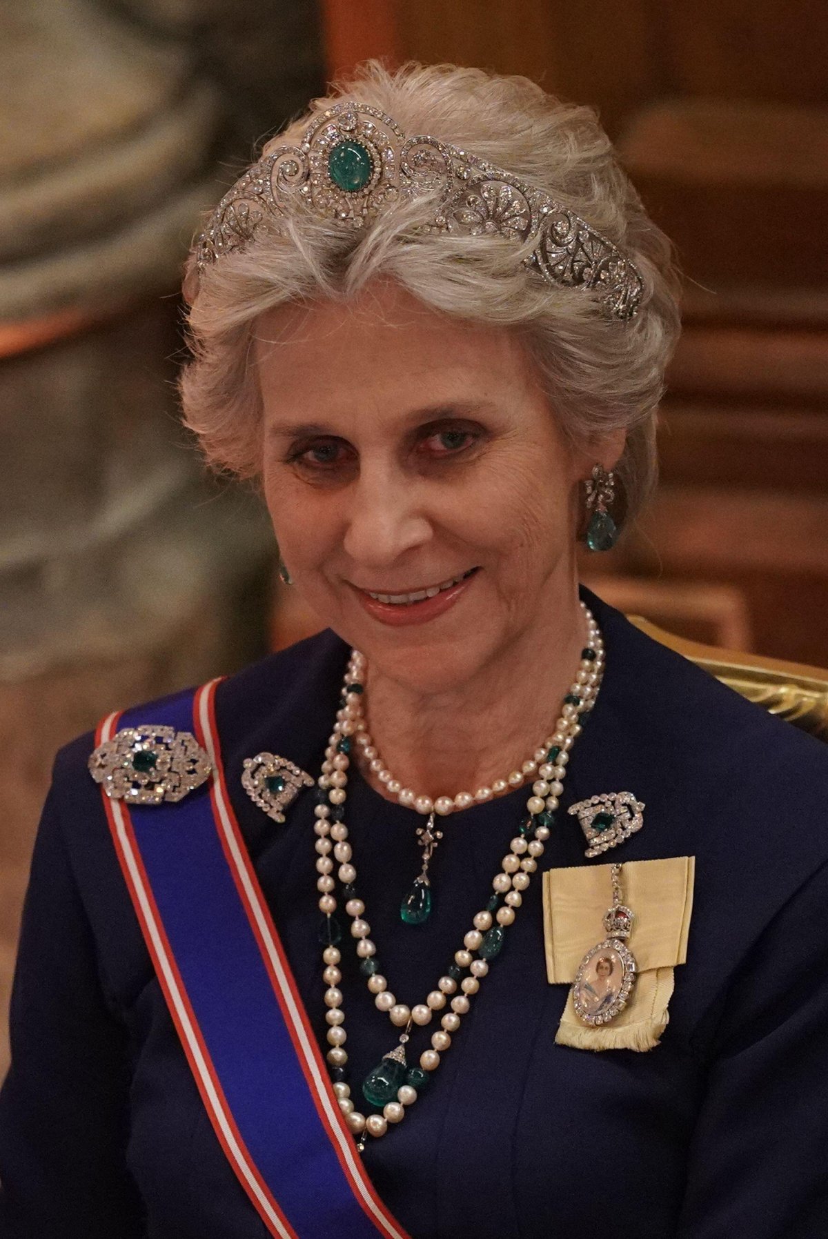 The Duchess of Gloucester attends a banquet at the Guildhall in London during a state visit from the President of South Africa, November 23, 2022 (Yui Mok/PA Images/Alamy)