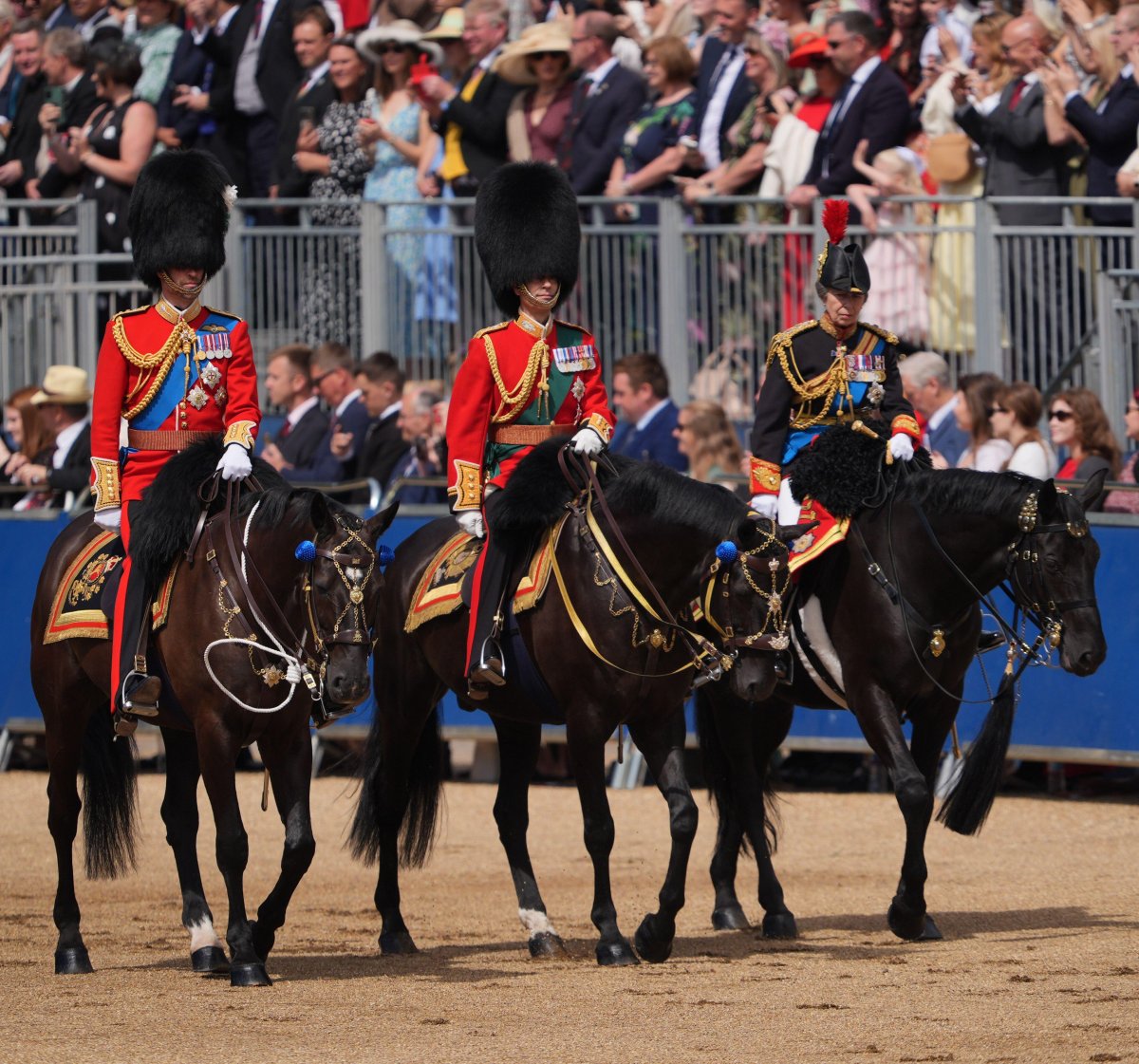Members of the British royal family are pictured during Trooping the Colour in London on June 13, 2026 (Yui Mok/PA Images/Alamy)