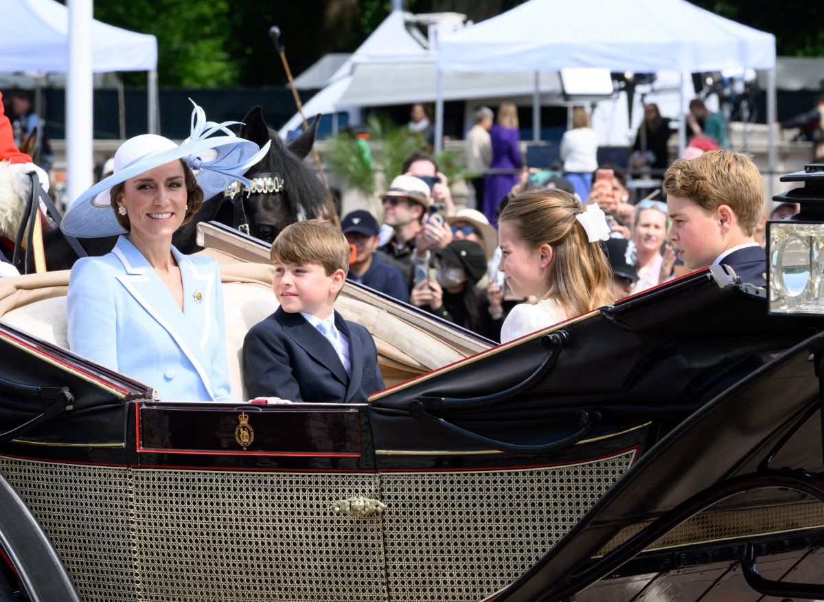 Members of the British royal family are pictured during Trooping the Colour in London on June 13, 2026 (Doug Peters/Alamy)