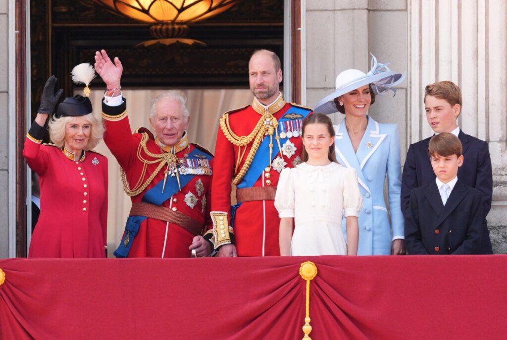 Royal Pearls and Diamonds for Trooping the Colour in London Members of the British royal family are pictured during Trooping the Colour in London on June 13, 2026 (Aaron Chown/PA Images/Alamy)