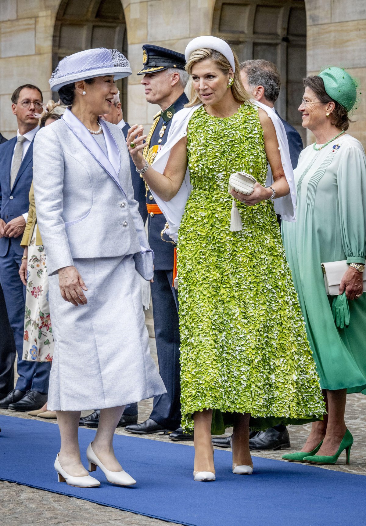 The King and Queen of the Netherlands welcome the Emperor and Empress of Japan at the start of their state visit in Amsterdam on June 17, 2026 (ROBIN UTRECHT/ANP/Alamy)