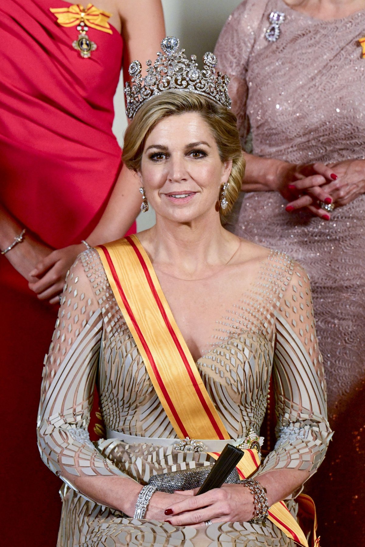 The Queen of the Netherlands attends a banquet at the Royal Palace in Amsterdam on the first evening of the Japanese state visit to the Netherlands, June 17, 2026 (Mischa Schoemaker/NLBeeld/Alamy)