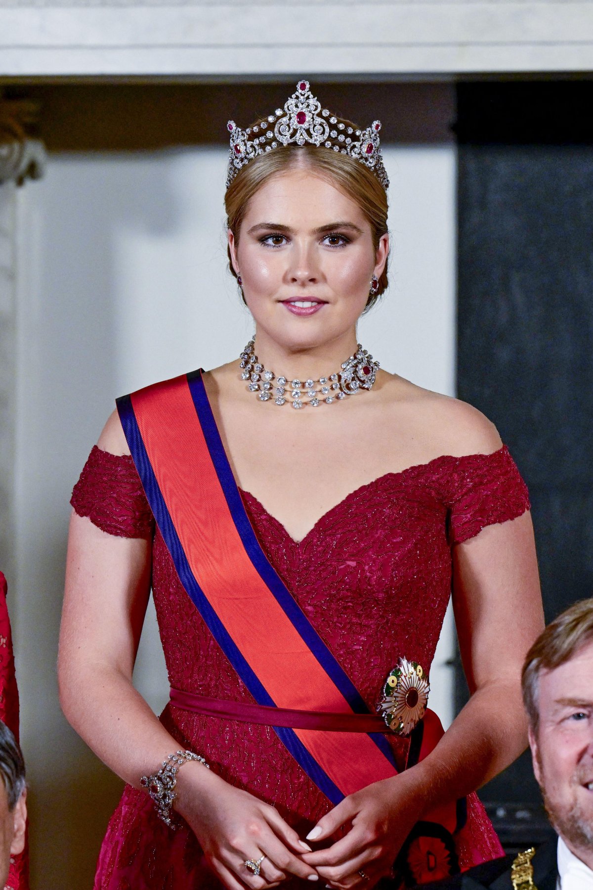 The Princess of Orange attends a banquet at the Royal Palace in Amsterdam on the first evening of the Japanese state visit to the Netherlands, June 17, 2026 (Mischa Schoemaker/NLBeeld/Alamy)