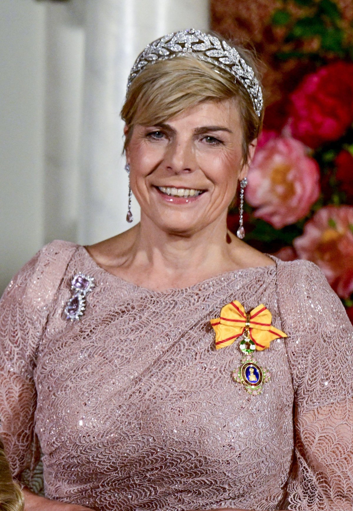 Princess Laurentien of the Netherlands attends a banquet at the Royal Palace in Amsterdam on the first evening of the Japanese state visit to the Netherlands, June 17, 2026 (Mischa Schoemaker/NLBeeld/Alamy)
