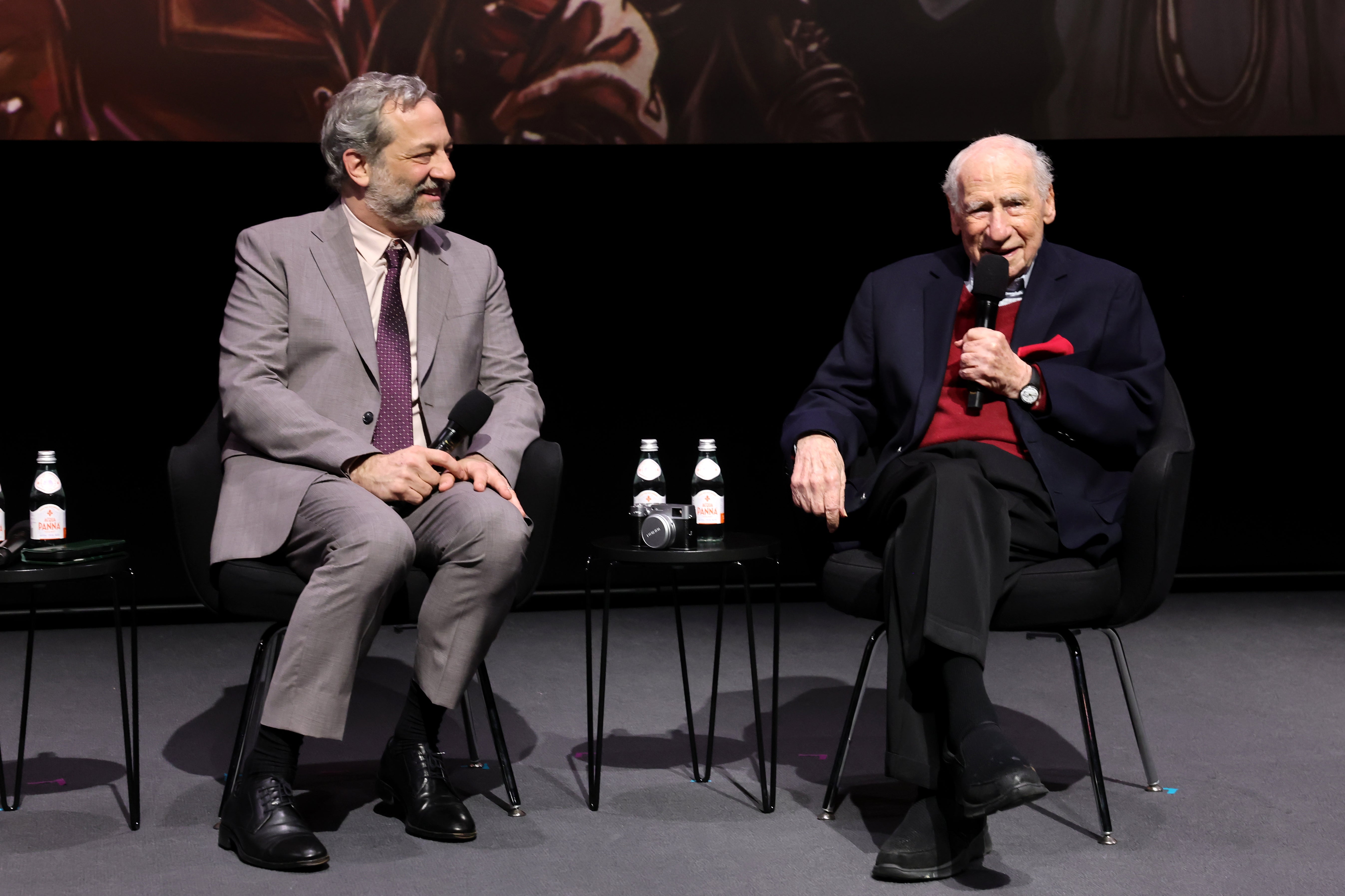 Judd Apatow (left) directed and co-produced the recent two-part HBO documentary ‘Mel Brooks: The 99 Year Old Man!’