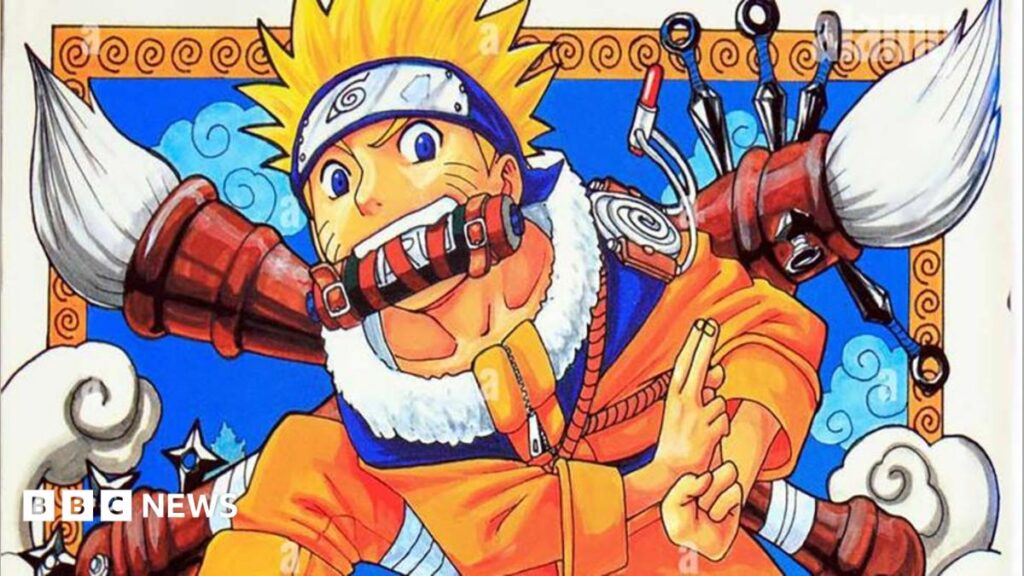 Naruto: Trump stirs backlash in Japan over use of anime characters A side-by-side collage: On the left, Caitlin and Grace Leggett wear white bath robes and smile for a selfie. Caitlin has short, buzzed hair while Grace has long hair covered by a grey hair band. On the right, a Caitlin sleeps in a hospital bed, she has no hair left.