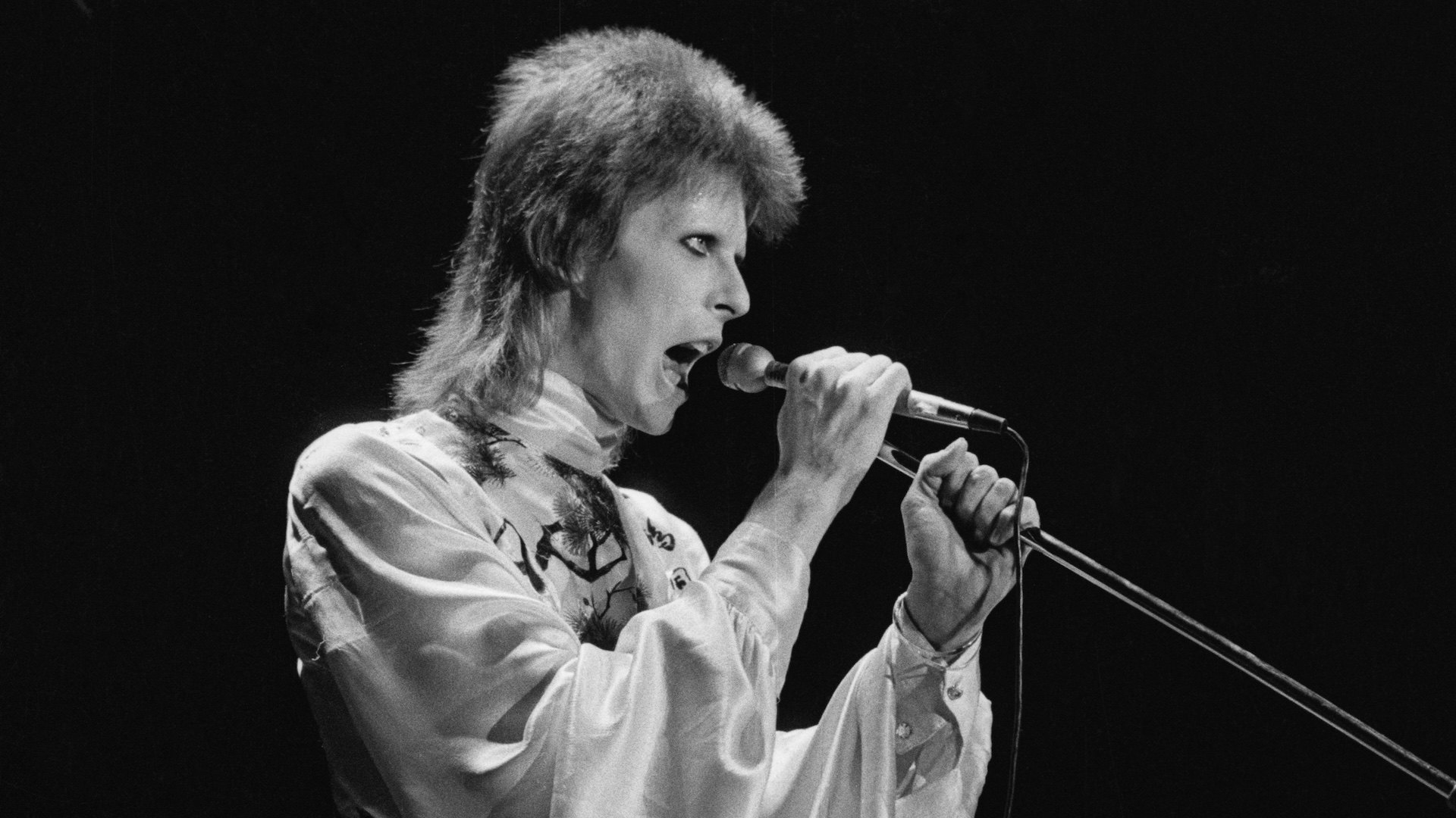 David Bowie performing in 1973