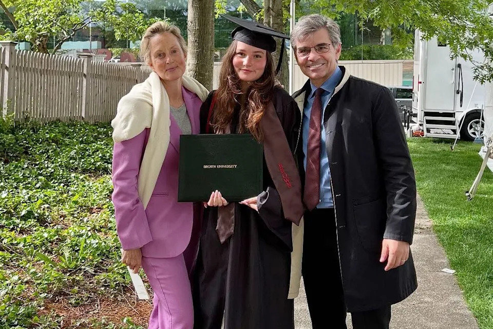 George Stephanopoulos and Ali Wenworth with their daughter Elliott.Credit: George Stephanopoulos/Instagram