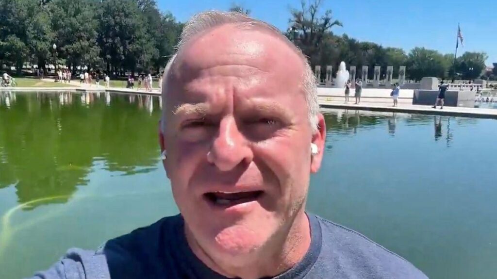 MAGA television host claims the left 'sabotaged' Donald Trump's Reflecting Pool with algae
