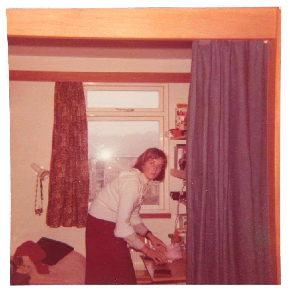 A rarely seen picture of Diana in her dormitory at school