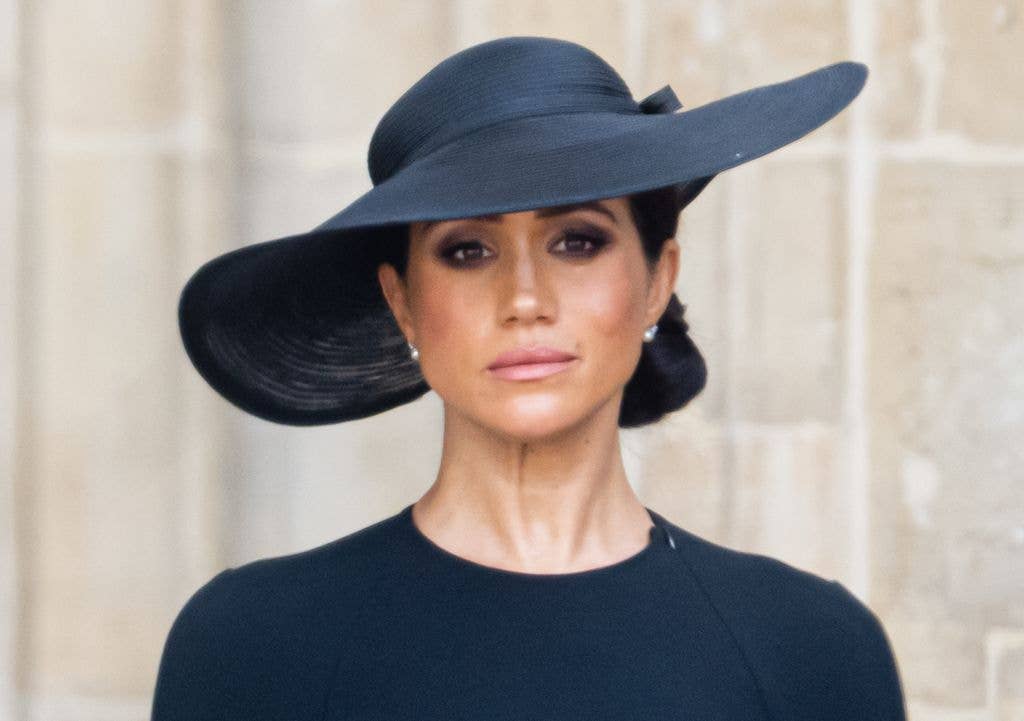 Meghan, Duchess of Sussex during the State Funeral of Queen Elizabeth II at Westminster Abbey on September 19