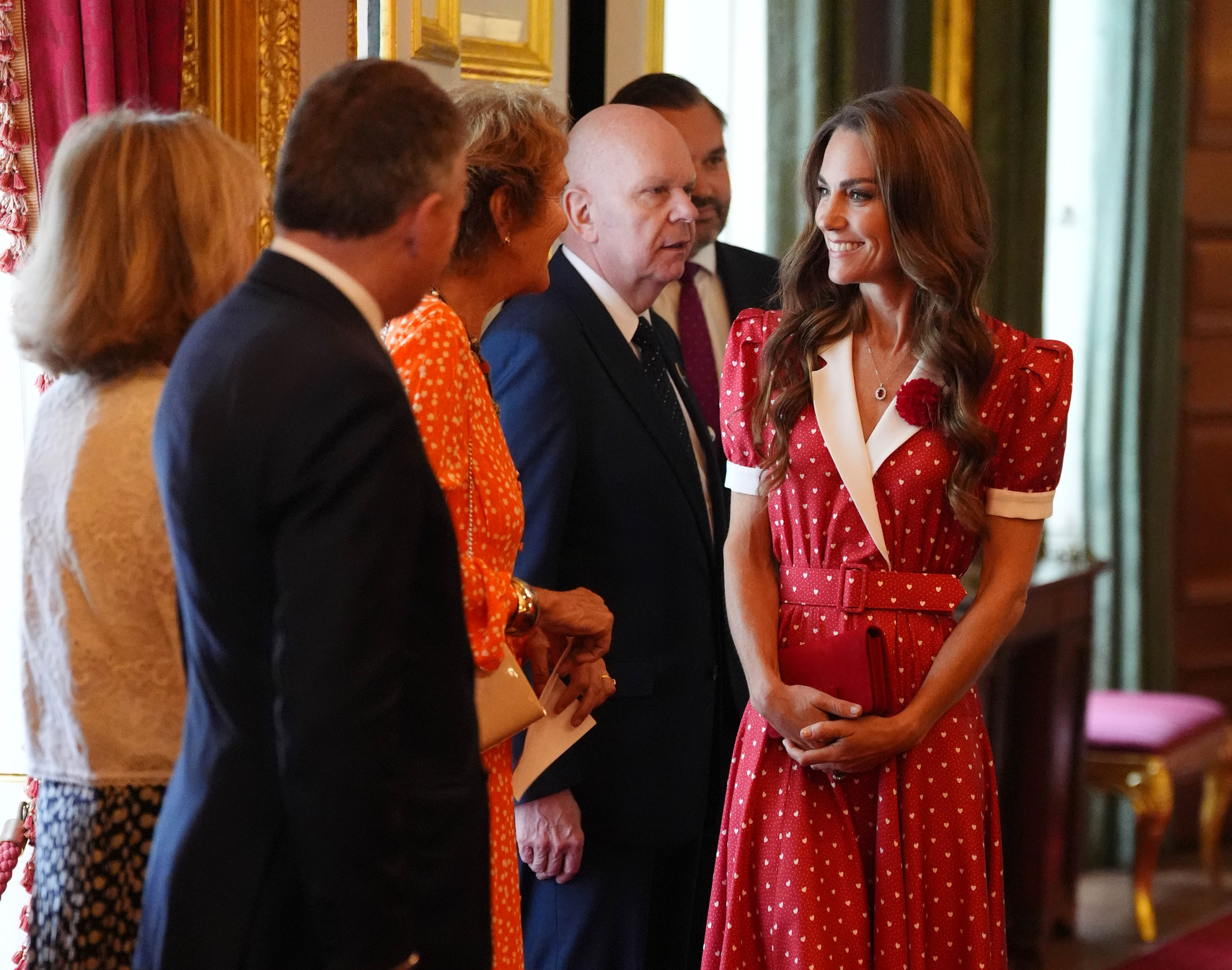 Catherine, Princess of Wales attends a Cancer Research UK reception at St James&amp;apos;s Palace on June 2, 2026 in London, England. (Photo by Jonathan Brady - Pool/Getty Images)