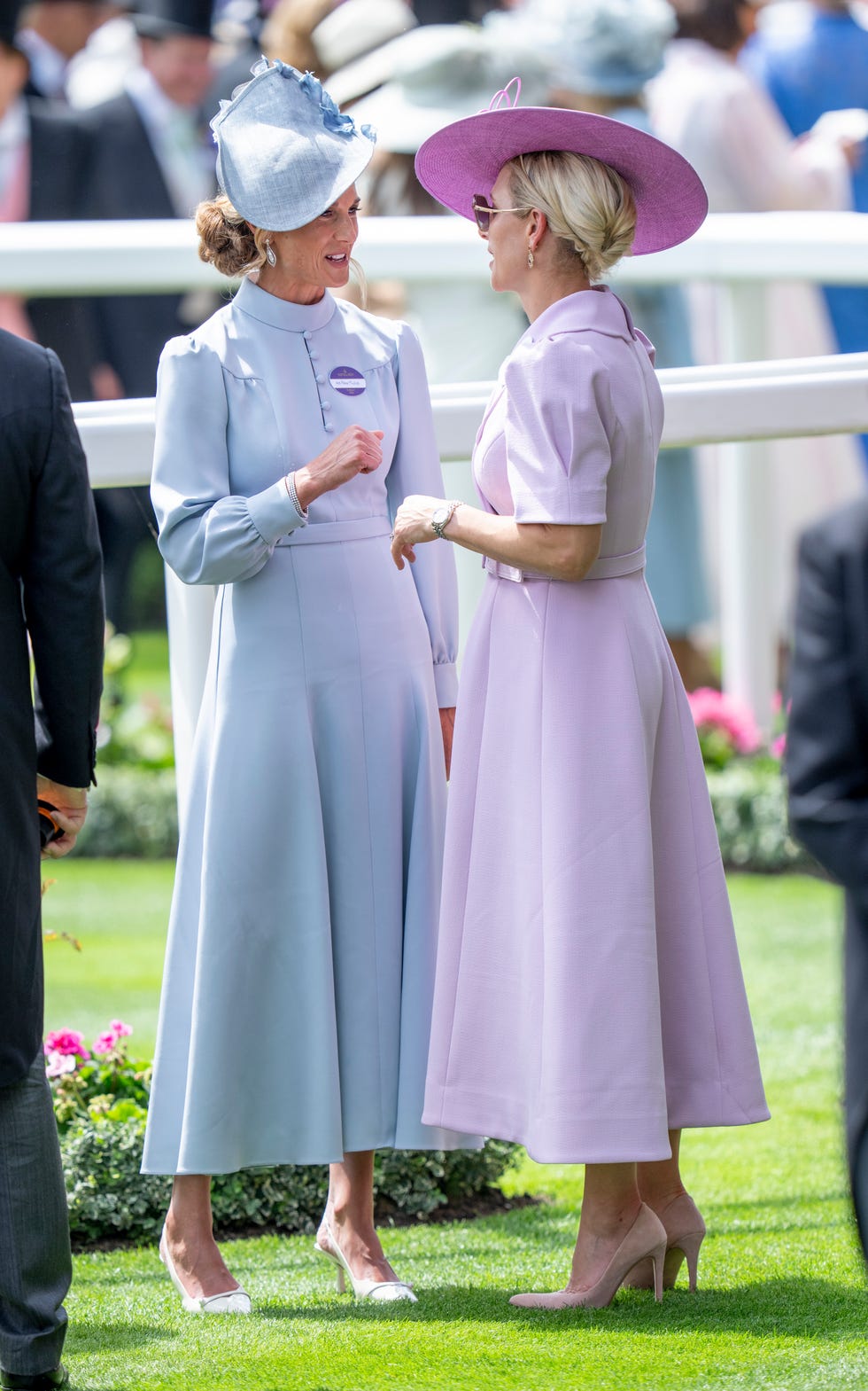 ascot, england june 16: zara tindall and harriet sperling on day one of royal ascot 2026 at ascot racecourse on june 16, 2026 in ascot, england. (photo by mark cuthbert/uk press via getty images)