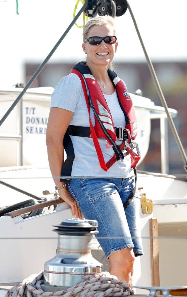 Duchess Sophie wearing denim shorts