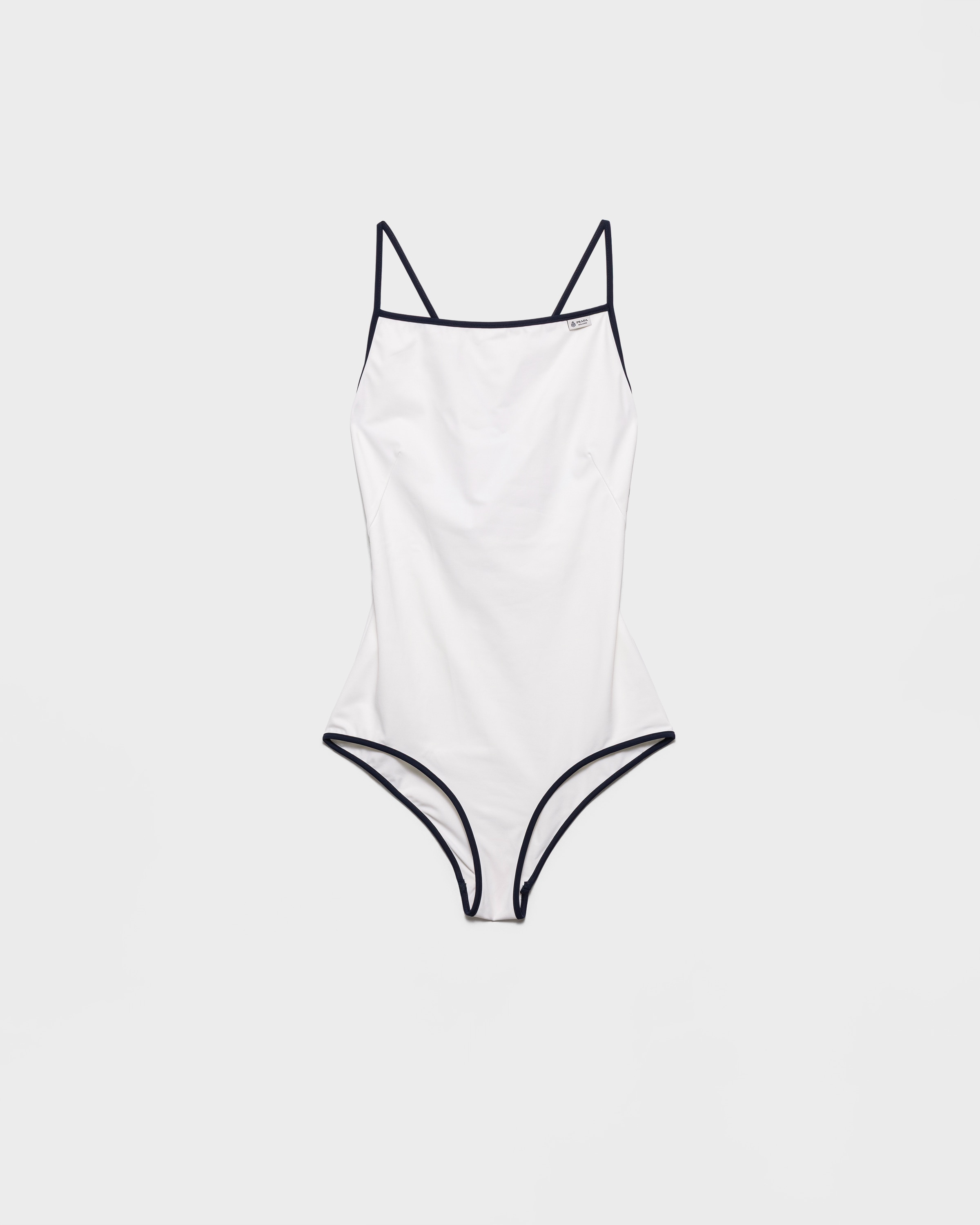 One-Piece Jersey Swimsuit Blue/white