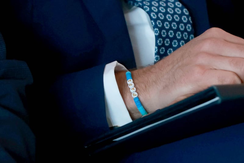 Prince William wore a friendship bracelet with the word "Papa" at the United for Wildlife Global Showcase 2024 in Cape Town, South Africa.