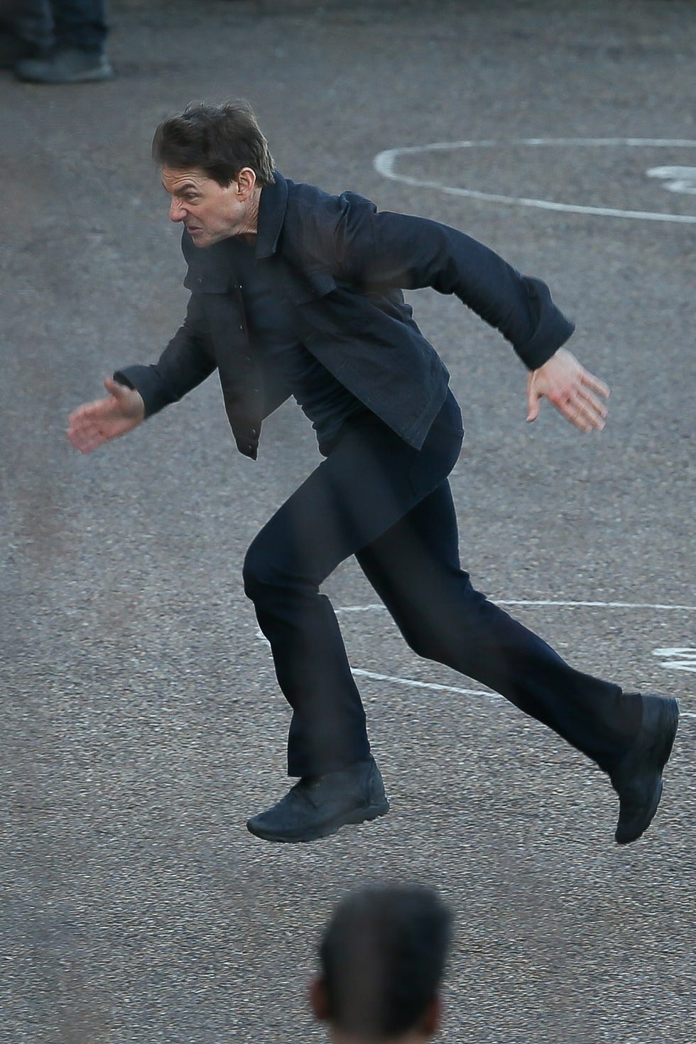 Mission Impossible 6 Filming - February 11, 2018 london, england february 11: tom cruise seen filming scenes for mission impossible 6 at the tate moderm museum on february 11, 2018 in london, england. (photo by ian lawrence/gc images)