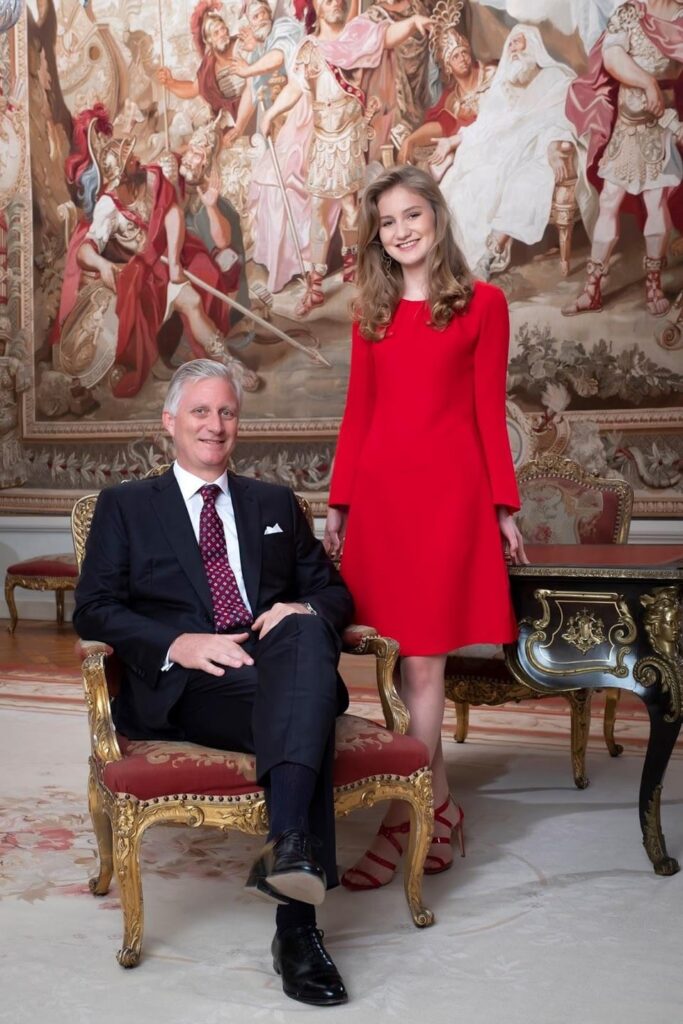 All Four Belgian Royal Kids’ 18th Birthday Portraits with Their Father