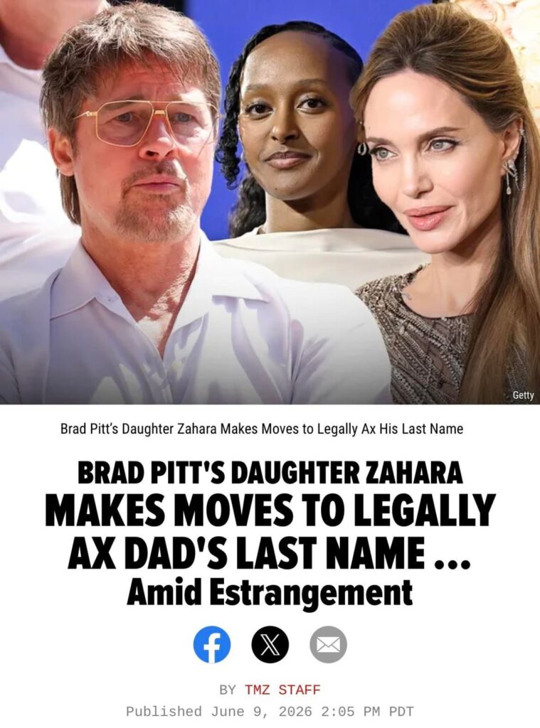 Angelina Jolie & Brad Pitt’s Daughter Zahara Legally Files to Drop ‘Pitt’ From Last Name
