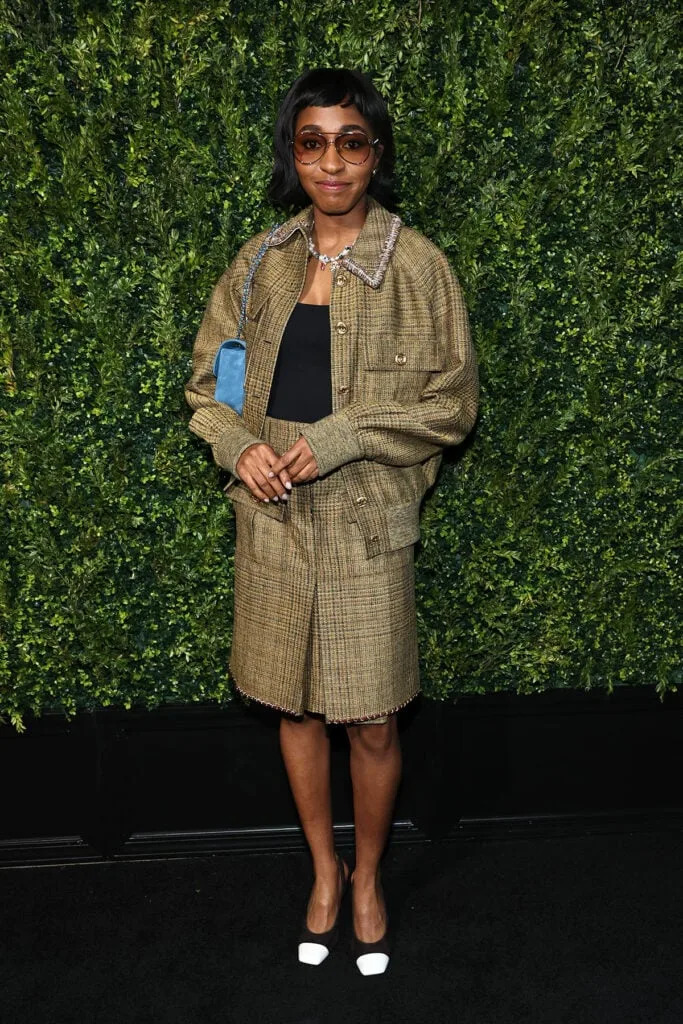 Ayo Edebiri, wearing CHANEL, attends the CHANEL Tribeca Festival Artists Dinner 
