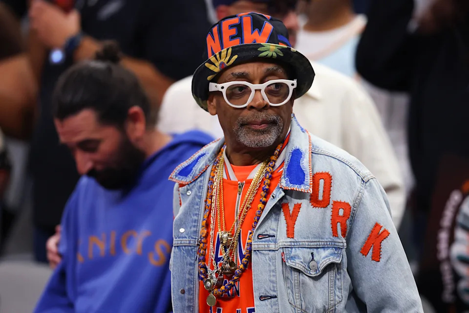 SAN ANTONIO, TEXAS - JUNE 13: Spike Lee looks on before Game Five of the 2026 NBA Finals between the San Antonio Spurs and the New York Knicks at Frost Bank Center on June 13, 2026 in San Antonio, Texas. NOTE TO USER: User expressly acknowledges and agrees that, by downloading and or using this photograph, User is consenting to the terms and conditions of the Getty Images License Agreement. (Photo by Gregory Shamus/Getty Images)