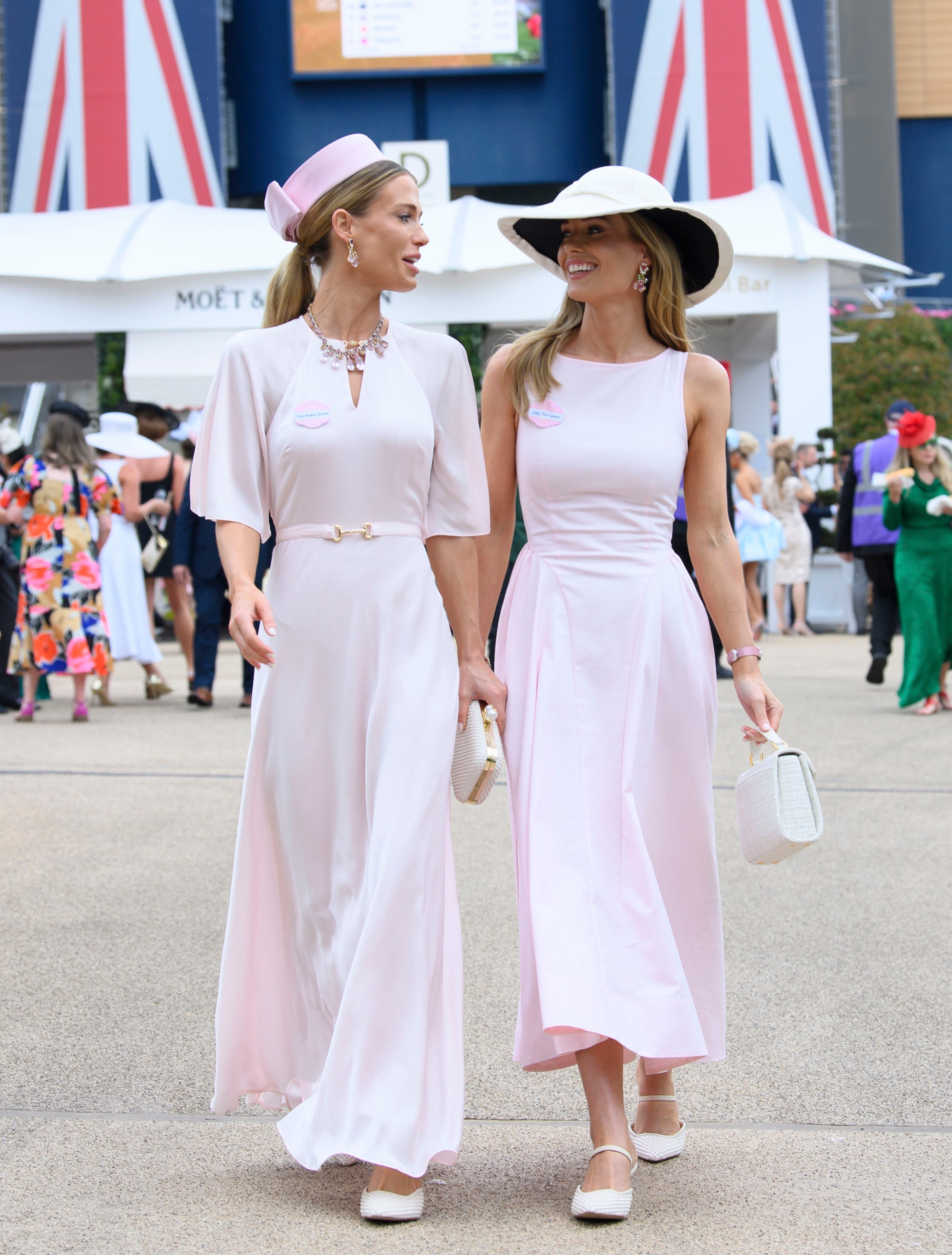 ascot, england june 18 lady amelia spencer and lady eliza spencer attend day three of royal ascot dressed in holland cooper at ascot racecourse on june 18, 2026 in ascot, england photo by justin goff photosgetty images for holland cooper